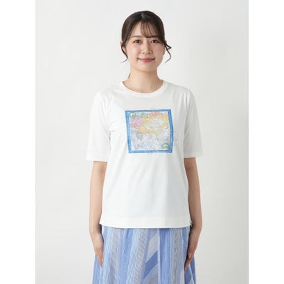 レリアン Leilian 刺繍プリントTシャツ （アイボリー）｜詳細画像