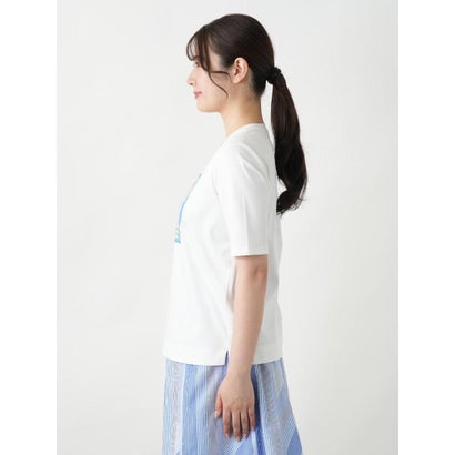 レリアン Leilian 刺繍プリントTシャツ （アイボリー）｜詳細画像