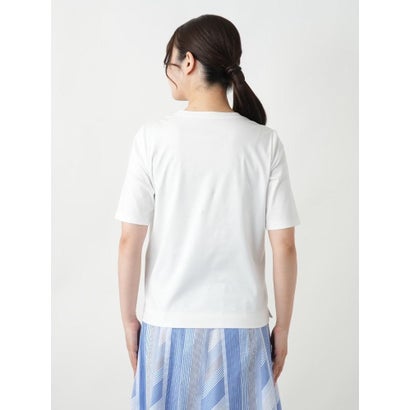 レリアン Leilian 刺繍プリントTシャツ （アイボリー）｜詳細画像