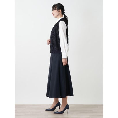 格子柄ニットベスト【ROCHAS Premiere】 （ネイビー）｜詳細画像