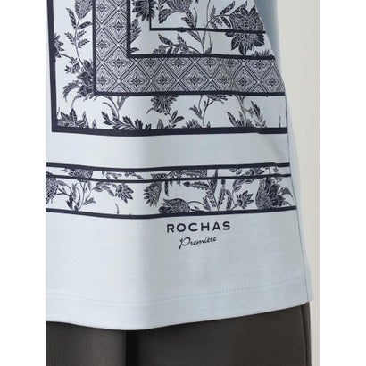 レリアン Leilian プリントクルーネックカットソー【ROCHAS Premiere】 （ベージュ）｜詳細画像