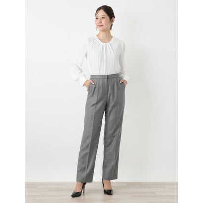 センタープレスパンツ【LORO PIANA】 （チャコール系）｜詳細画像