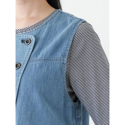 レリアン Leilian デニムベスト【L JEANS】 （コバルトブルー）｜詳細画像