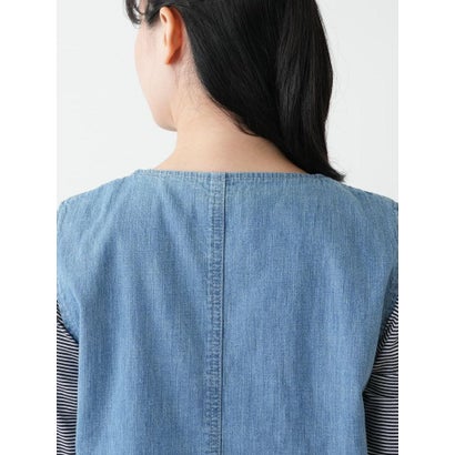 レリアン Leilian デニムベスト【L JEANS】 （コバルトブルー）｜詳細画像