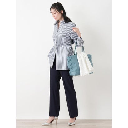 ウエストゴムストレートパンツ【ROCHAS Premiere】 （ネイビー）｜詳細画像