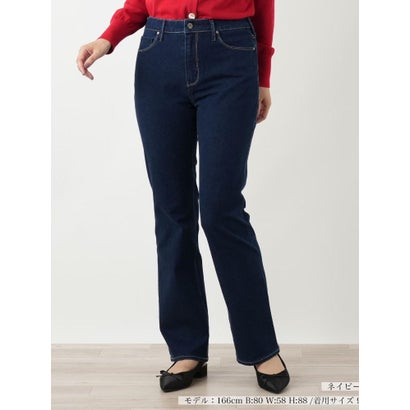 ブーツカットデニムパンツ【L JEANS】 （ネイビー系）｜詳細画像
