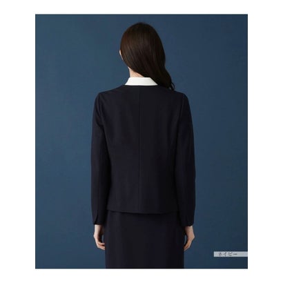レリアン Leilian 【セットアップ対応商品】ノーカラージャケット （ネイビー）｜詳細画像