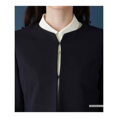 レリアン Leilian 【セットアップ対応商品】ノーカラージャケット （ネイビー）｜詳細画像