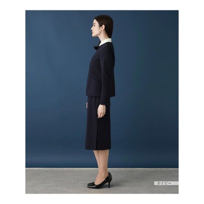 レリアン Leilian 【セットアップ対応商品】ノーカラージャケット （ネイビー）｜詳細画像