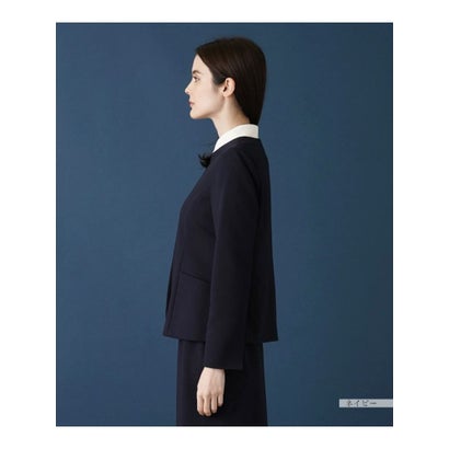 レリアン Leilian 【セットアップ対応商品】ノーカラージャケット （ネイビー）｜詳細画像