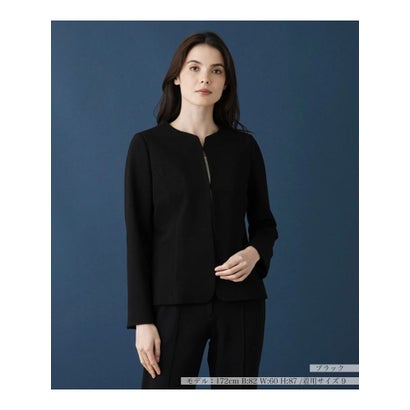 レリアン Leilian 【セットアップ対応商品】ノーカラージャケット （ブラック）｜詳細画像