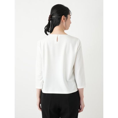 レース切替カットソー【Leilian WHITE LABEL】 （ネイビー）｜詳細画像