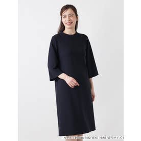 クルーネック七分袖ワンピース【WHITE LABEL】 （ネイビー）