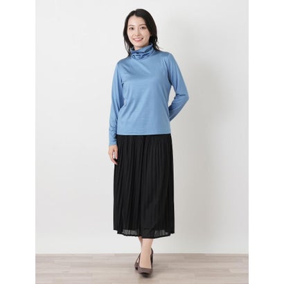 レリアン Leilian シルクタートルネックカットソー （ボルドー）｜詳細画像