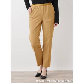 ウエストラメテーパードパンツ （キャメル系）