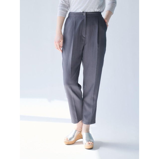 ツイルテーパードパンツ （チャコール系）