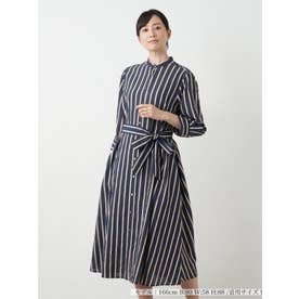 洗えるAラインワンピース （ネイビー）