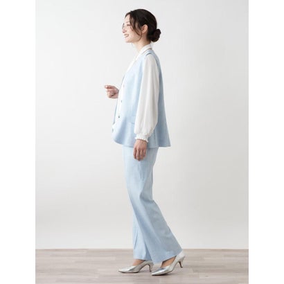 レリアン Leilian Vネックベスト【ROCHAS Premiere】 （サックスブルー）｜詳細画像