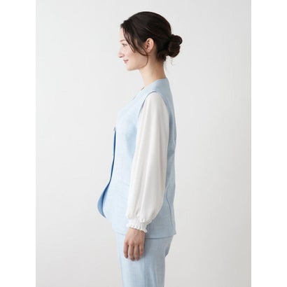 レリアン Leilian Vネックベスト【ROCHAS Premiere】 （サックスブルー）｜詳細画像