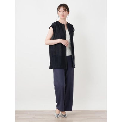 セミロングニットベスト【ROCHAS Premiere】 （ネイビー）｜詳細画像
