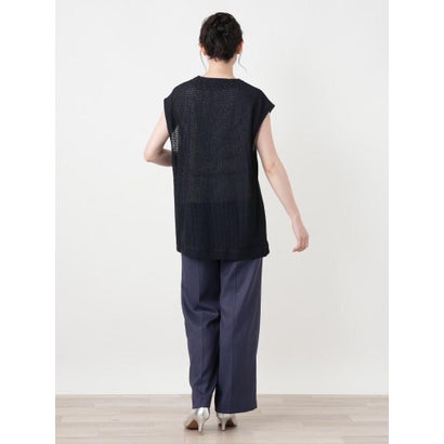 セミロングニットベスト【ROCHAS Premiere】 （ネイビー）｜詳細画像