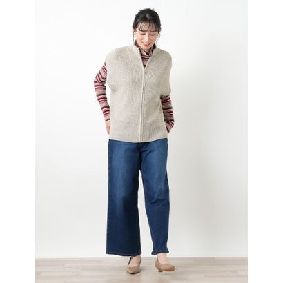 ワイドデニムパンツ【L JEANS】 （ブルー系）｜詳細画像