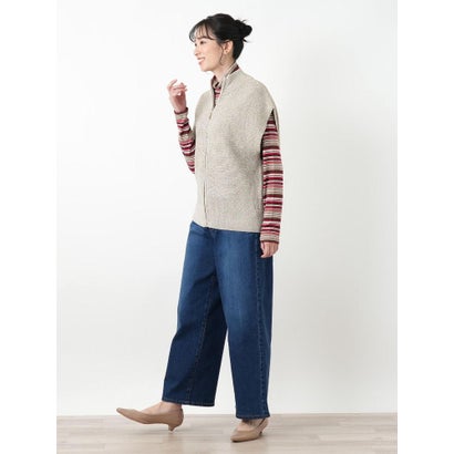 ワイドデニムパンツ【L JEANS】 （ブルー系）｜詳細画像