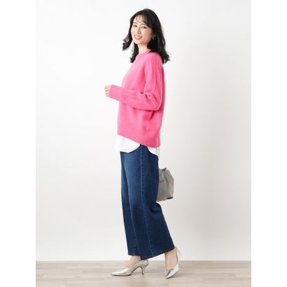 ワイドデニムパンツ【L JEANS】 （ブルー系）｜詳細画像