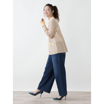 ワイドデニムパンツ【L JEANS】 （ブルー系）｜詳細画像