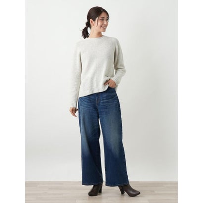 ワイドデニムパンツ【L JEANS】 （ブルー系）｜詳細画像