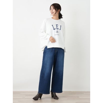 ワイドデニムパンツ【L JEANS】 （ブルー系）｜詳細画像