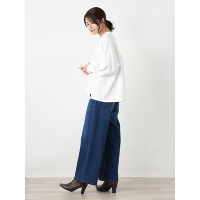 ワイドデニムパンツ【L JEANS】 （ブルー系）｜詳細画像