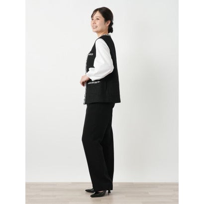 レリアン Leilian 洗えるストレッチパンツ （チャコールグレー）｜詳細画像