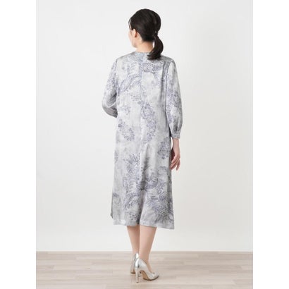 レリアン Leilian ペイズリー柄フレアワンピース【ROCHAS Premiere】【ERICA】 （スカイブルー）｜詳細画像