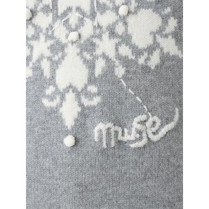 レリアン Leilian 雪柄ニットベスト【MUSE BY ROCHAS Premiere】 （ブラック）｜詳細画像
