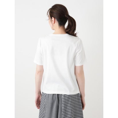 【接触冷感】プリントクルーネックTシャツ （アイボリー）｜詳細画像