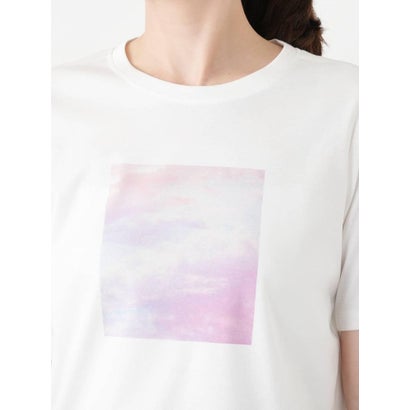 【接触冷感】プリントクルーネックTシャツ （アイボリー）｜詳細画像