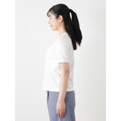 ボタニカル柄クルーネックTシャツ （ライトグレー）｜詳細画像