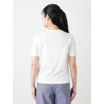ボタニカル柄クルーネックTシャツ （ライトグレー）｜詳細画像