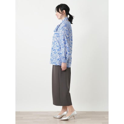 ペイズリーボウタイブラウス【ROCHAS Premiere】 （ネイビー）｜詳細画像