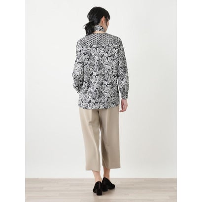 ペイズリーボウタイブラウス【ROCHAS Premiere】 （サックスブルー）｜詳細画像