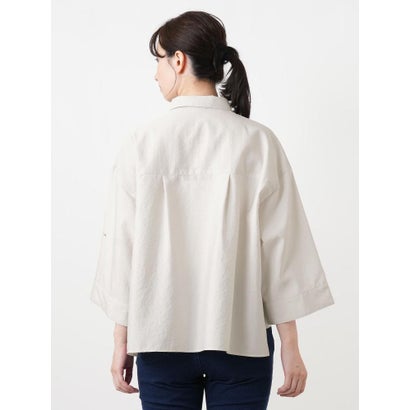 ドロップショルダーブラウス【Leilian WHITE LABEL】 （ダークブラウン系）｜詳細画像