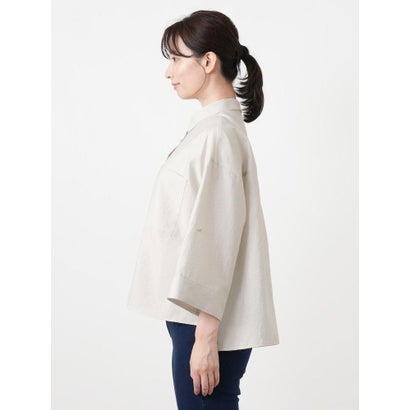 ドロップショルダーブラウス【Leilian WHITE LABEL】 （ダークブラウン系）｜詳細画像
