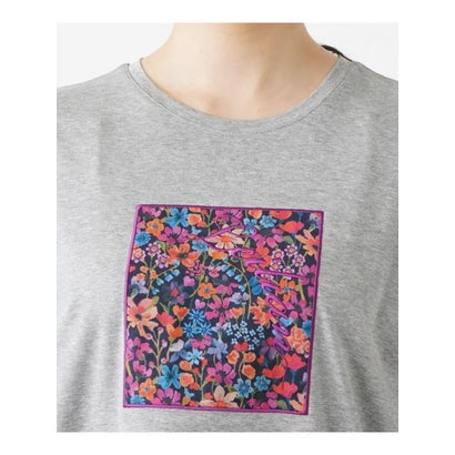レリアン Leilian フラワーモチーフTシャツ （グレー）｜詳細画像