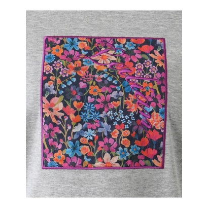レリアン Leilian フラワーモチーフTシャツ （グレー）｜詳細画像