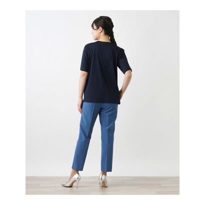 レリアン Leilian フラワーモチーフTシャツ （グレー）｜詳細画像