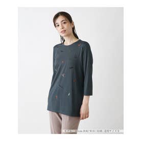 七分丈カットソー （グレー系）