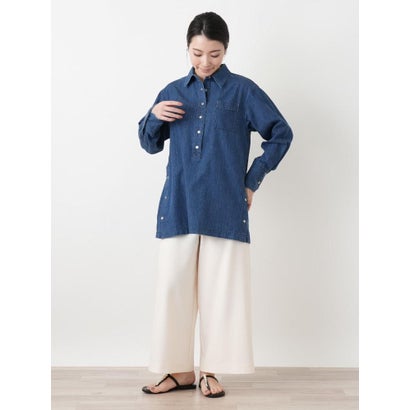 ワンポケットデニムシャツ【L JEANS】 （ブルー系）｜詳細画像
