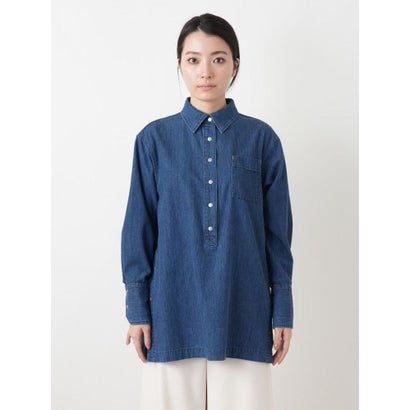 ワンポケットデニムシャツ【L JEANS】 （ブルー系）｜詳細画像