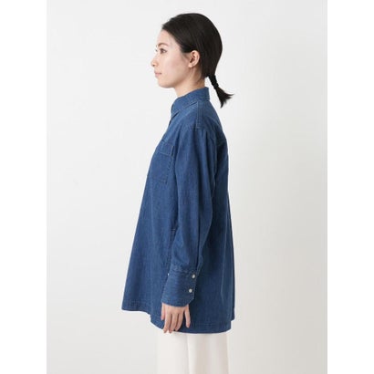 ワンポケットデニムシャツ【L JEANS】 （ブルー系）｜詳細画像